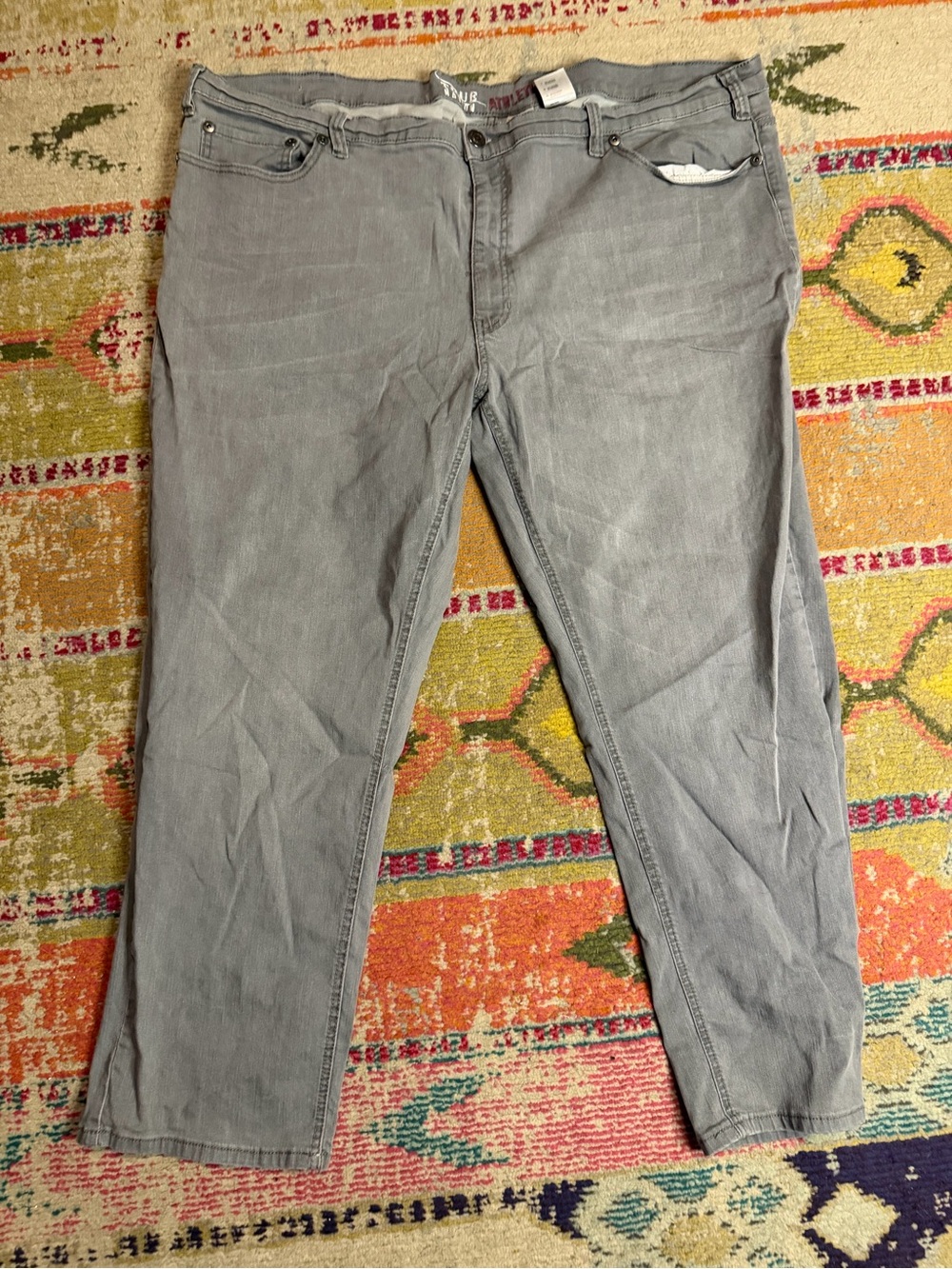 54X32 Light Gray Straight-Leg Jeans